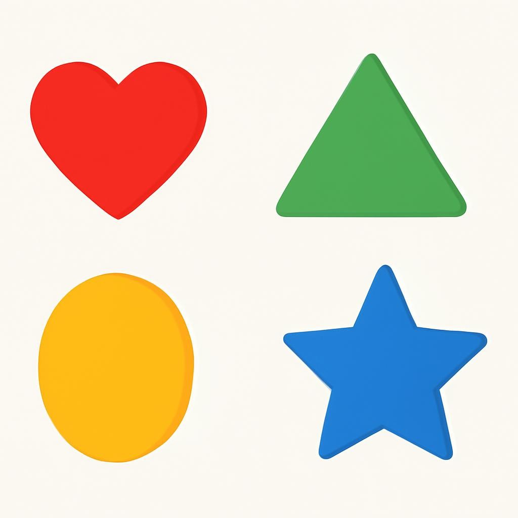 Слайд 6 «Colors and Shapes» — иллюстрация к презентации «Magic Shapes» по английскому языку для 3 класса