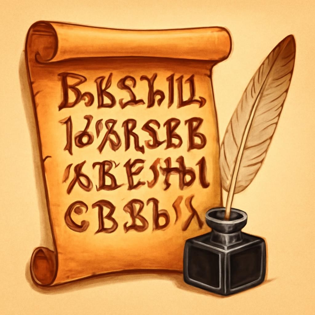 Слайд 14 «Древние корни» — иллюстрация к презентации «Русский язык — наш государственный язык» по русскому языку для 3 класса