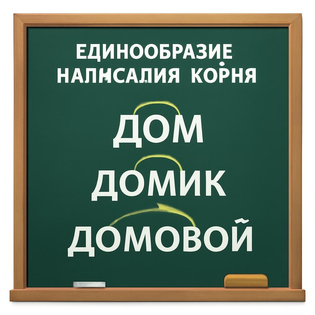 Слайд 8 «Единообразие написания корня» — иллюстрация к презентации «Корень и однокоренные слова» по русскому языку для 3 класса