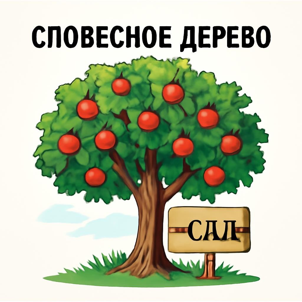 Слайд 6 «Словесное дерево» — иллюстрация к презентации «Корень и однокоренные слова» по русскому языку для 3 класса