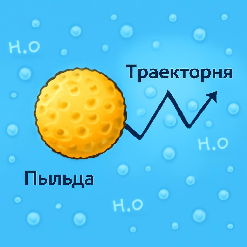 Слайд 6 «Броуновское движение» — иллюстрация к презентации «Основные положения МКТ» по физике для 8 класса