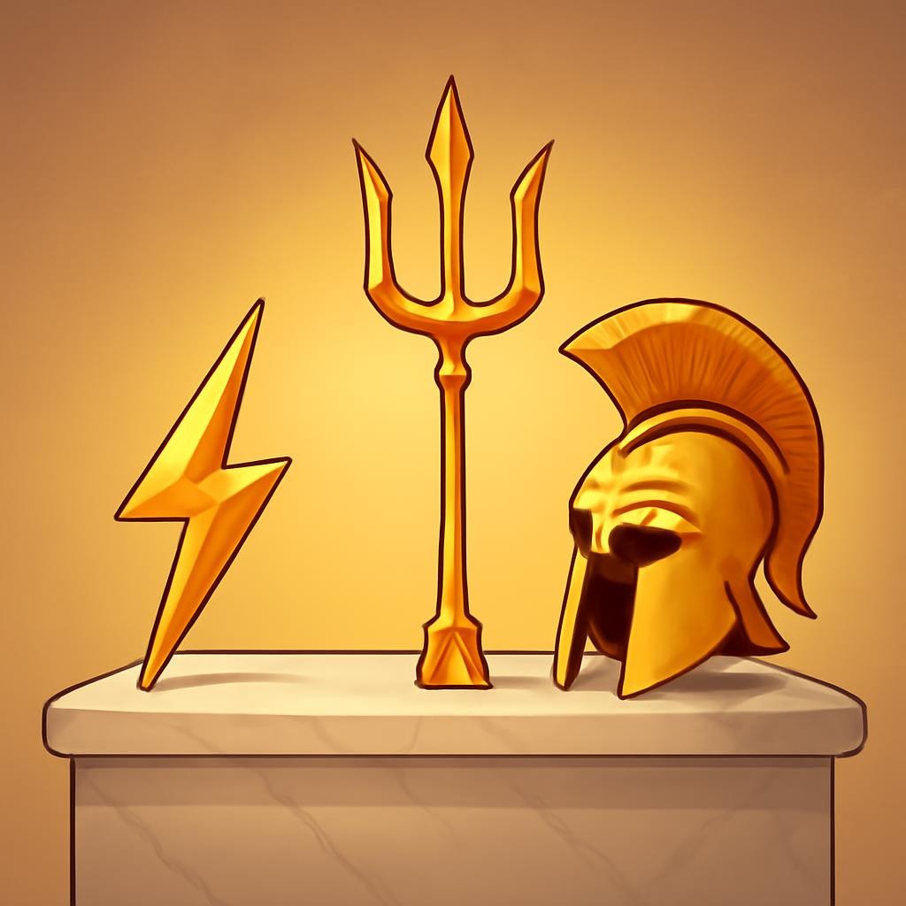 Слайд 7 «Игра: Угадай бога по атрибуту» — иллюстрация к презентации «Путешествие на Олимп» по литературе для 5 класса