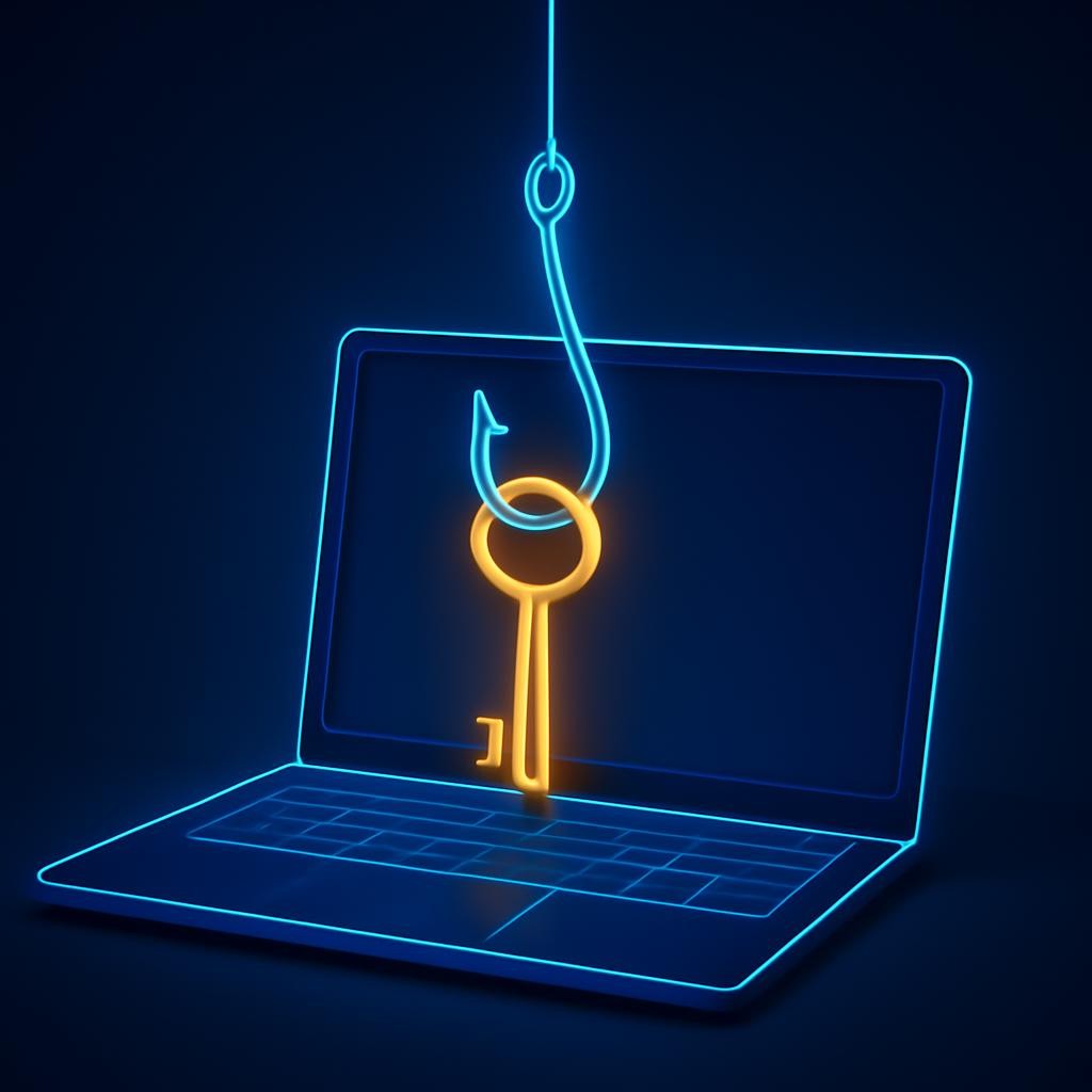 Слайд 7 «Фишинг: не попадись на крючок!» — иллюстрация к презентации «Путешествие в мир Интернета» по информатике для 9 класса