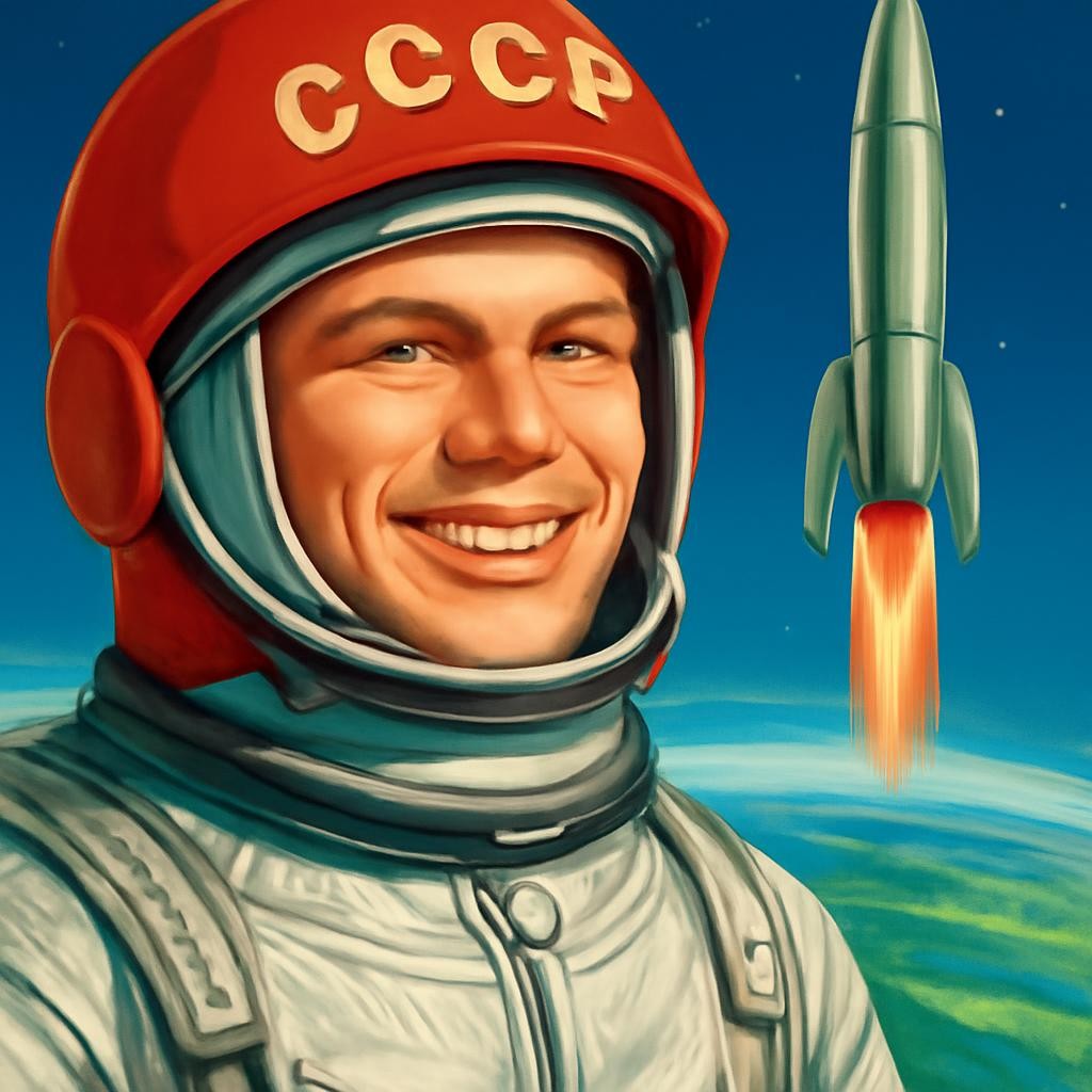 Слайд 7 «СССР — первый в космосе!» — иллюстрация к презентации «СССР: Время перемен» по истории для 9 класса