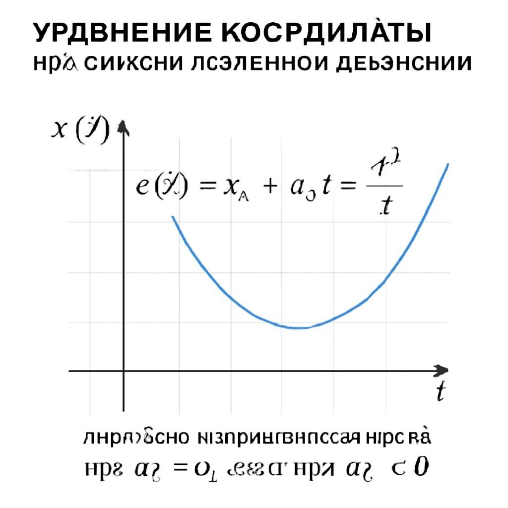 Слайд 11 «Уравнение координаты при равноускоренном движении» — иллюстрация к презентации «Кинематика: движение точки» по физике для 10 класса