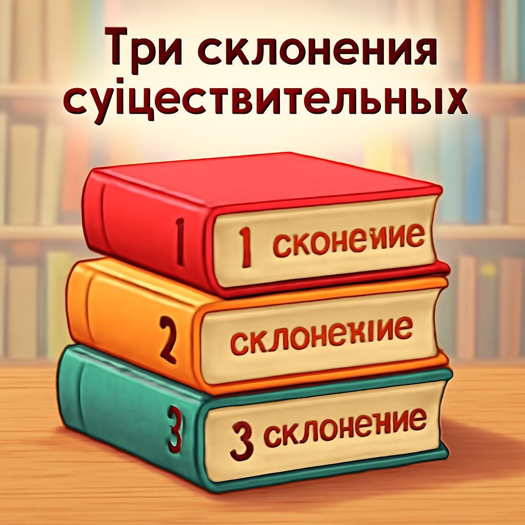 Слайд 6 «Три склонения существительных» — иллюстрация к презентации «Части речи и правописание окончаний» по русскому языку для 6 класса