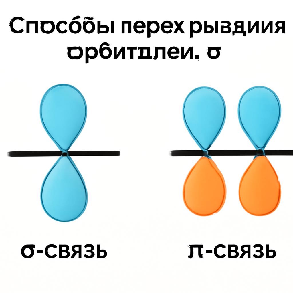 Слайд 8 «Способы перекрывания орбиталей: $\sigma$ и $\pi$ связи» — иллюстрация к презентации «Строение вещества и химическая связь» по химии для 11 класса