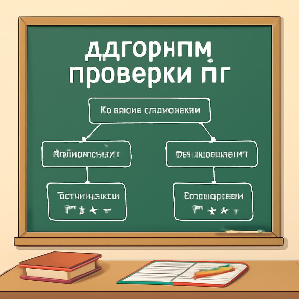 Слайд 6 «Алгоритм проверки ПГ» — иллюстрация к презентации «Орфограммы в корне слова» по русскому языку для 11 класса