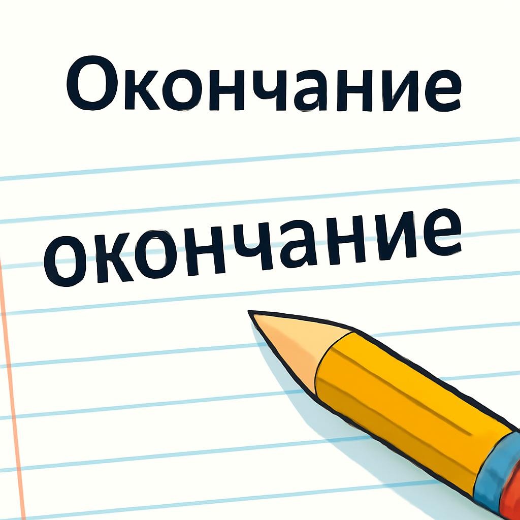 Слайд 6 «Окончание» — иллюстрация к презентации «Состав слова» по русскому языку для 5 класса