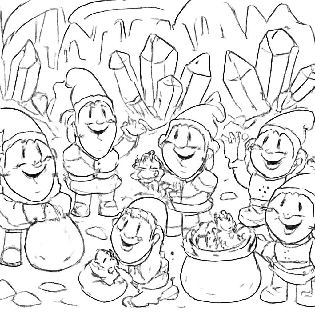 Seven dwarfs in a gem mine