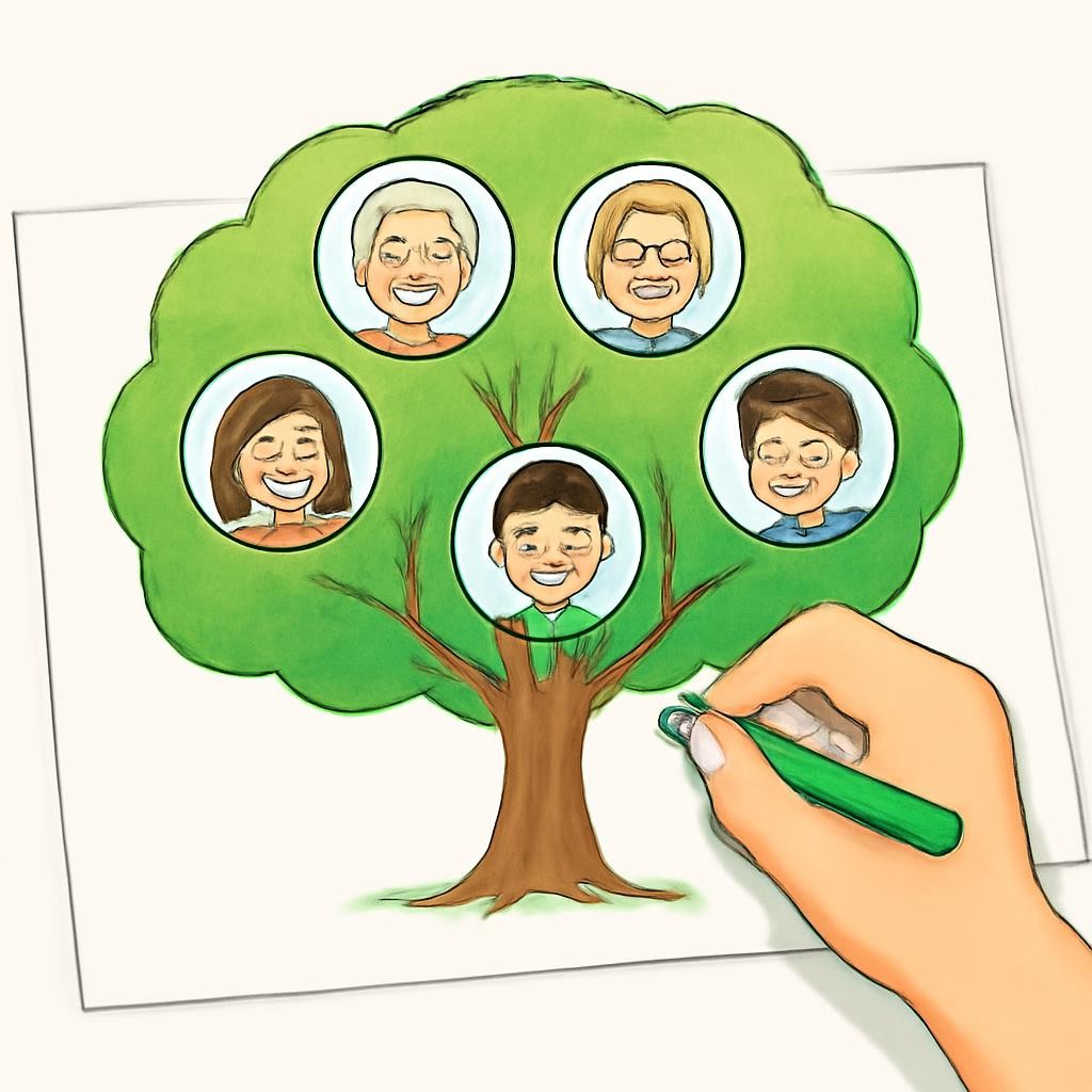 Слайд 8 «Practical Task: My Tree» — иллюстрация к презентации «My Family and Family Holidays» по английскому языку для 5 класса