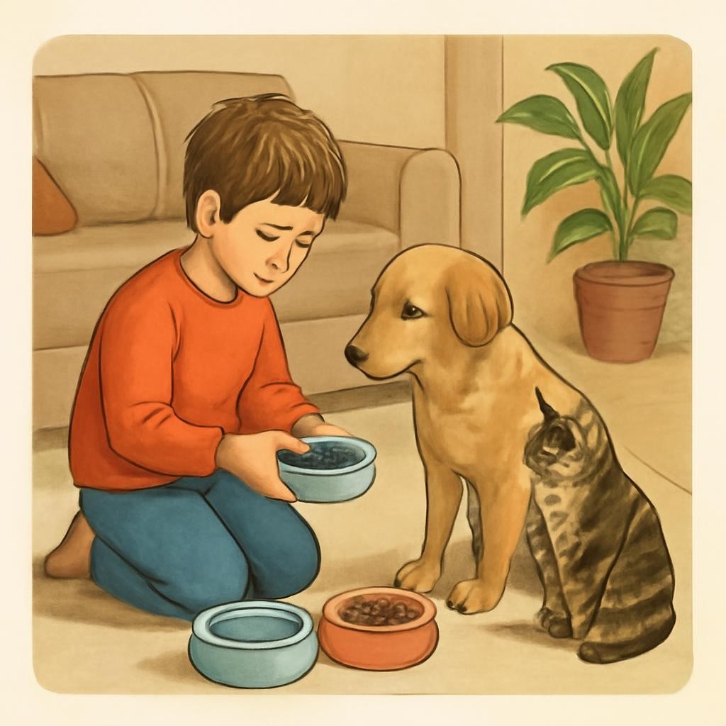 Слайд 8 «What does your pet eat?» — иллюстрация к презентации «Healthy Food and Pets» по английскому языку для 4 класса