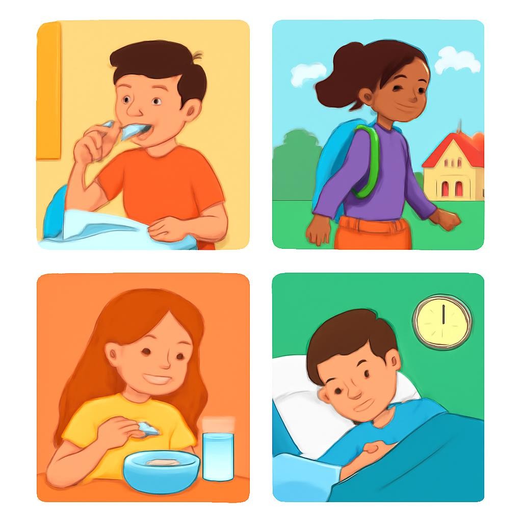 Слайд 18 «Speaking Cards» — иллюстрация к презентации «Daily Routines: Wake up!» по английскому языку для 2 класса