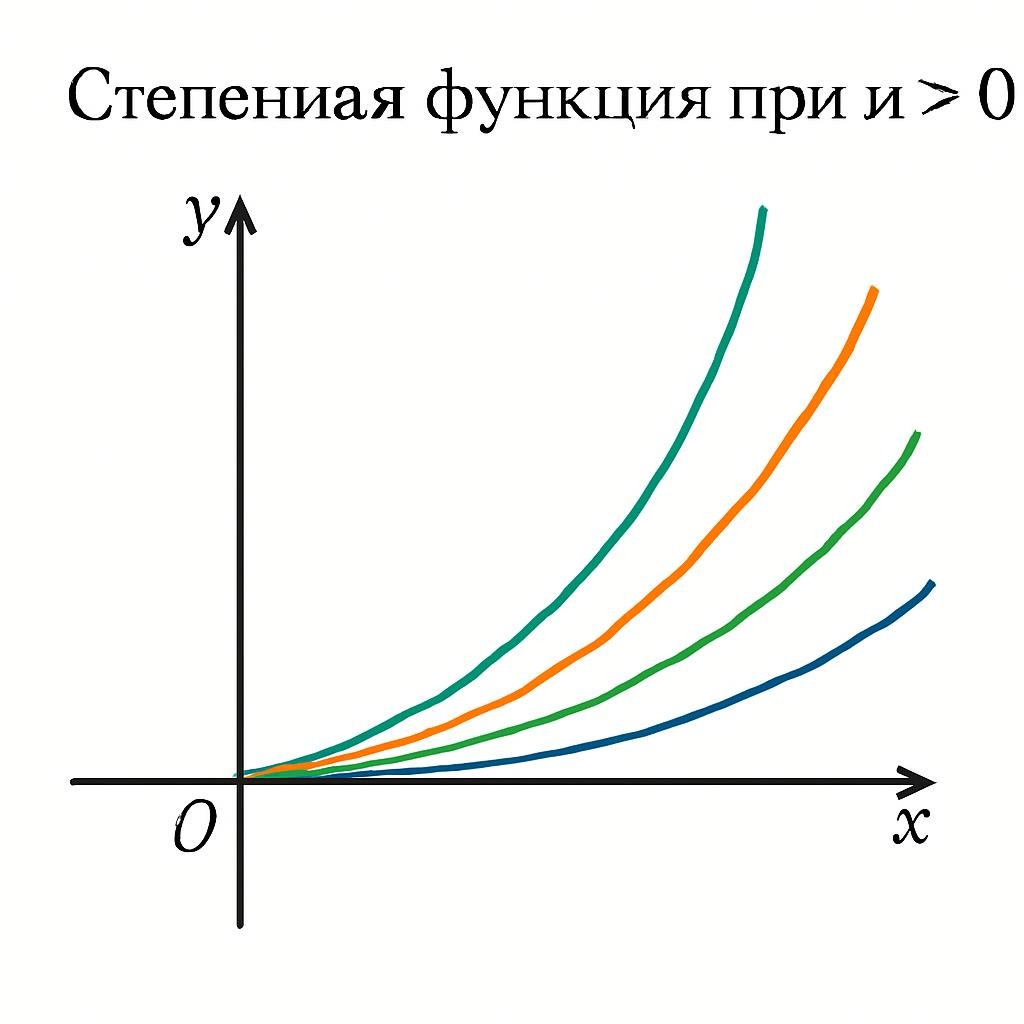 Слайд 14 «Степенная функция при $a>0$» — иллюстрация к презентации «Степенные выражения и функции» по алгебре для 11 класса