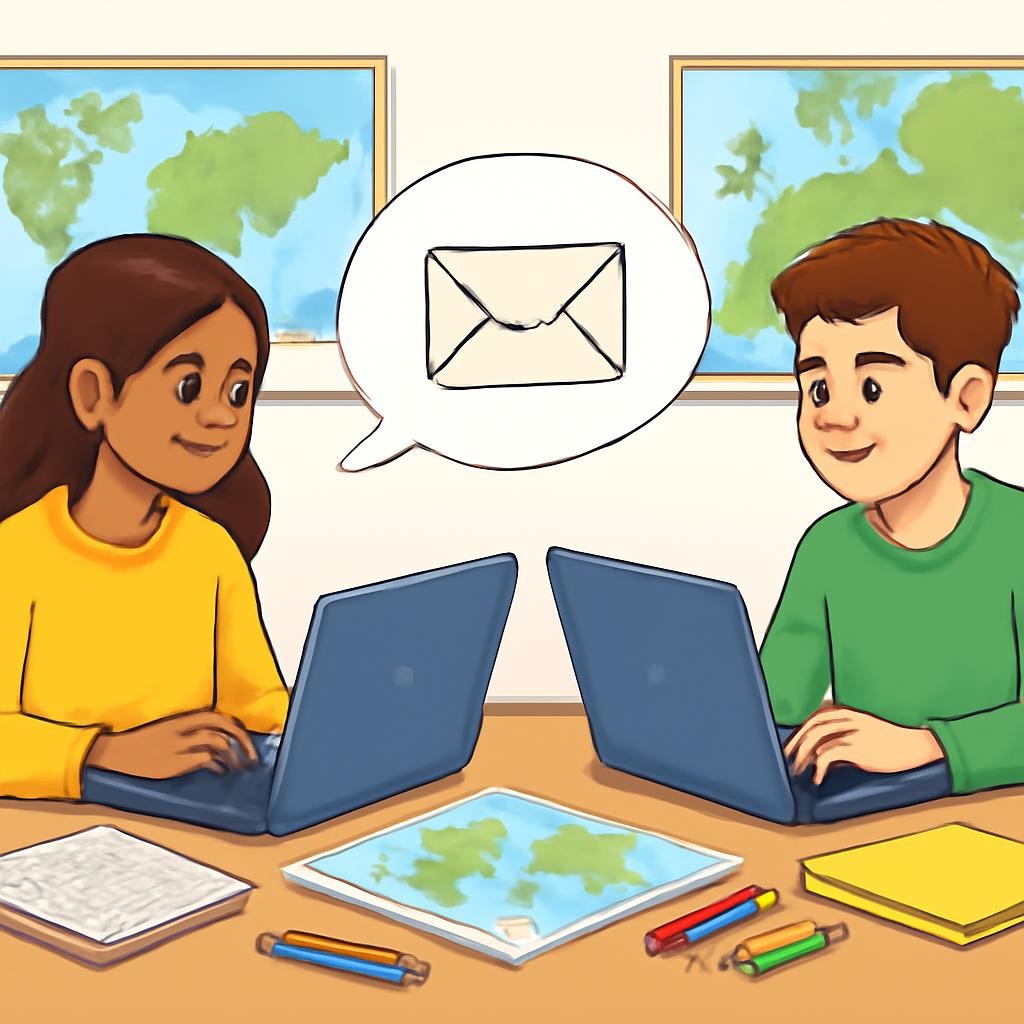 Слайд 8 «Email to a foreign pen friend» — иллюстрация к презентации «School and School Life» по английскому языку для 7 класса