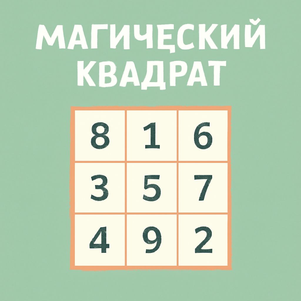 Слайд 6 «Магический квадрат» — иллюстрация к презентации «Математическая загадка» по математике для 5 класса
