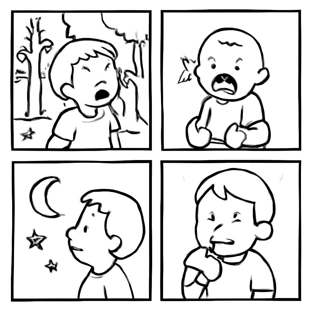 Сетка из четырёх сцен