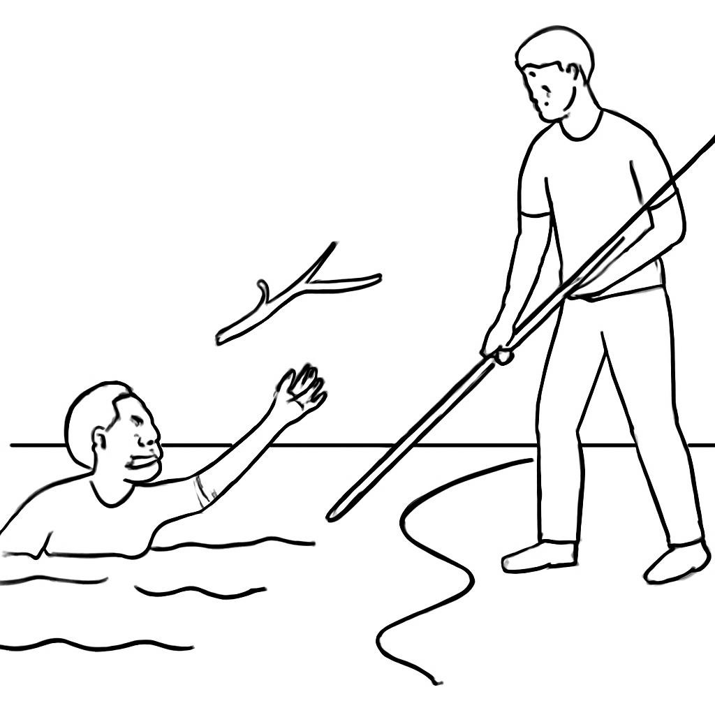 Ситуация спасения человека на воде