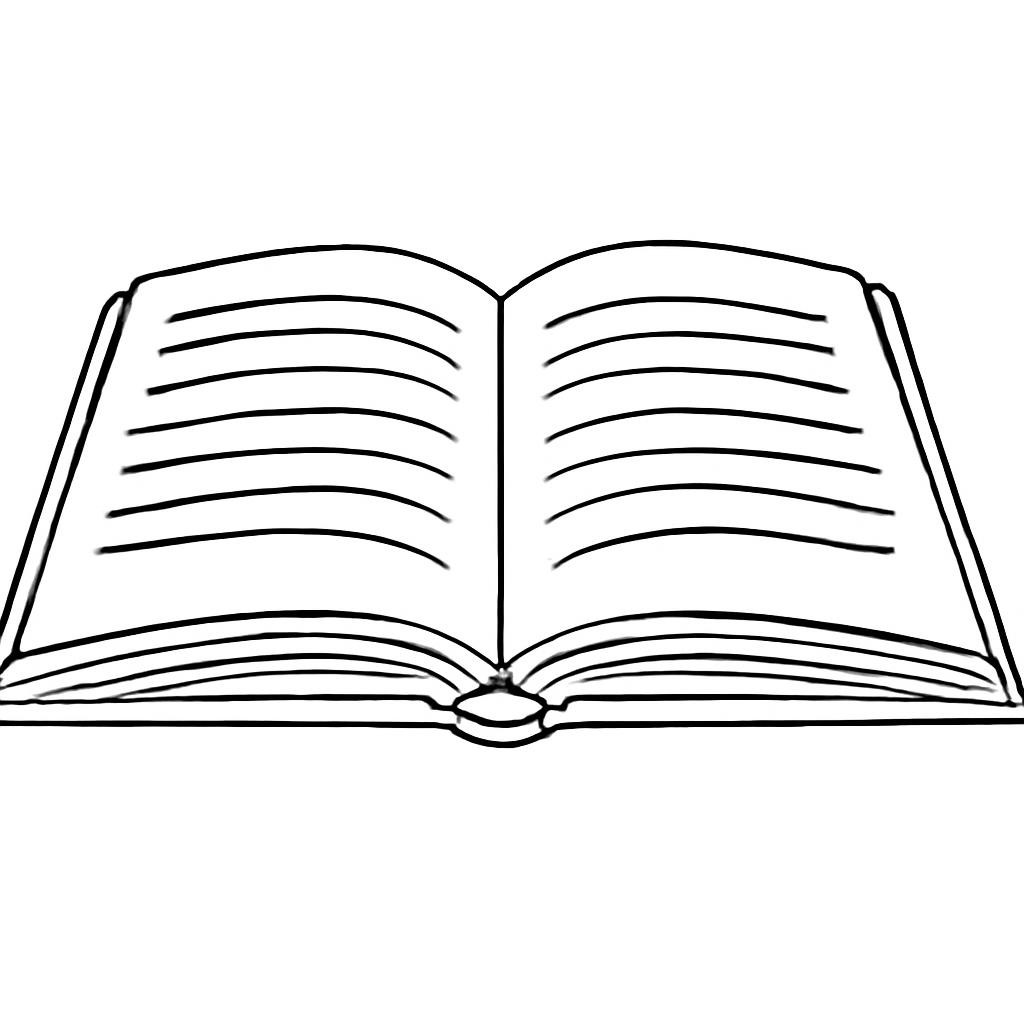 Открытая книга со страницами, на которых видны аккуратные строки текста без читаемых слов.