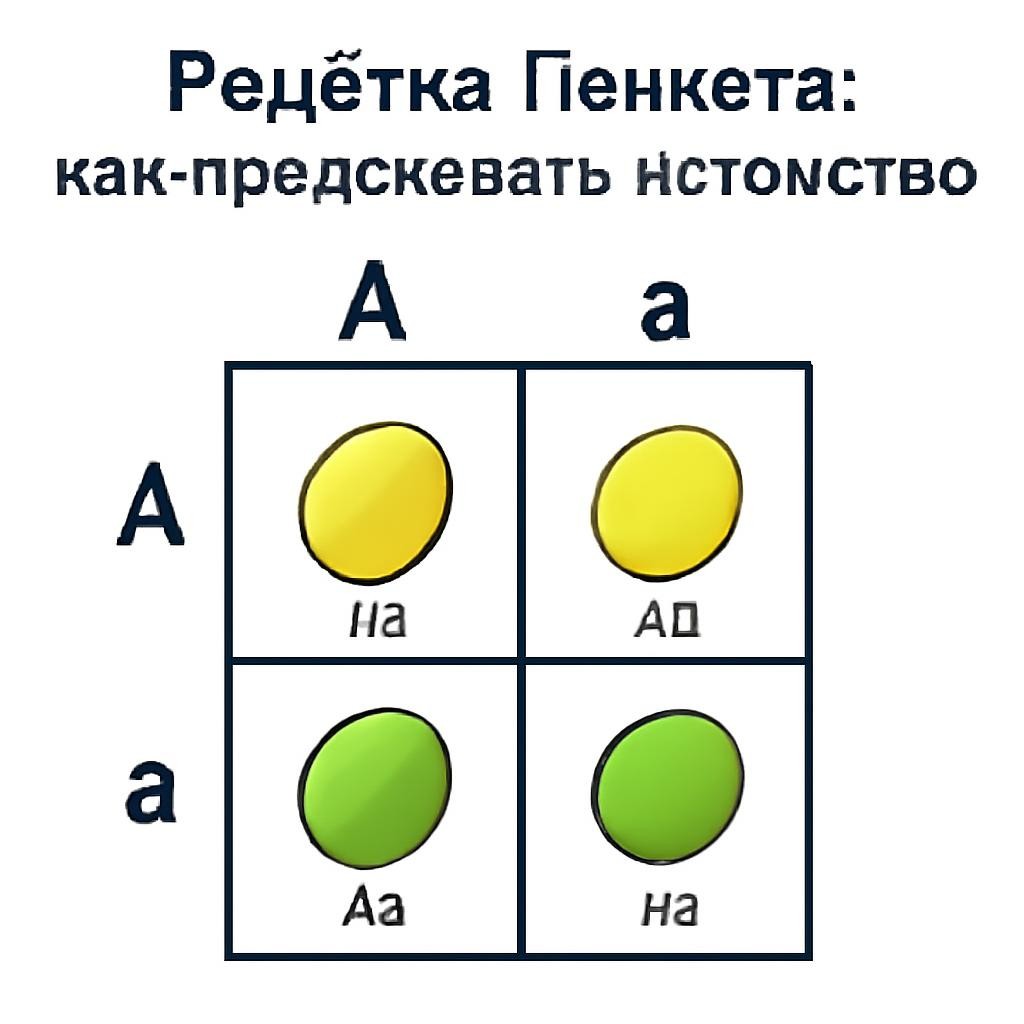 Слайд 6 «Решётка Пеннета: как предсказать потомство» — иллюстрация к презентации «Генетика Менделя» по биологии для 9 класса