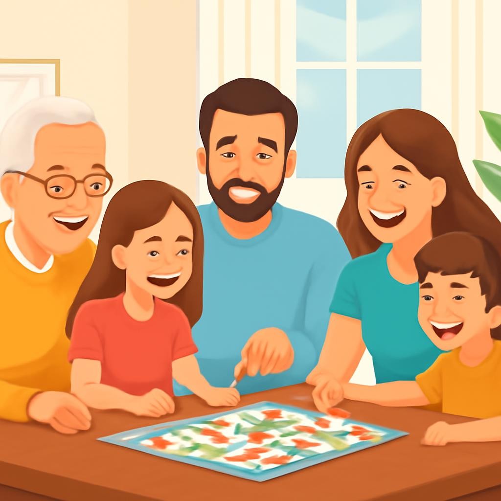 Слайд 6 «A happy family» — иллюстрация к презентации «My Family» по английскому языку для 2 класса