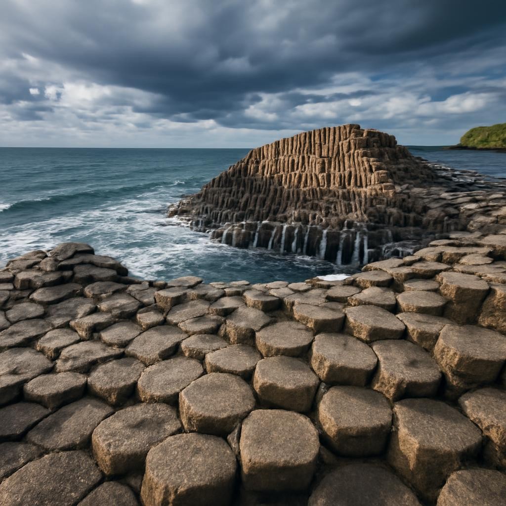 Слайд 12 «The Giant's Causeway» — иллюстрация к презентации «Landmarks of the British Isles» по английскому языку для 7 класса
