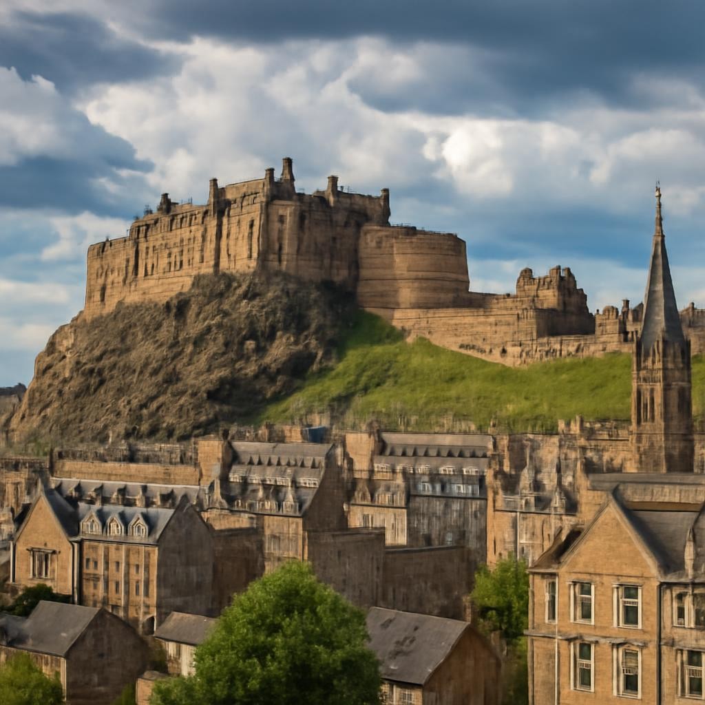 Слайд 10 «Edinburgh Castle» — иллюстрация к презентации «Landmarks of the British Isles» по английскому языку для 7 класса