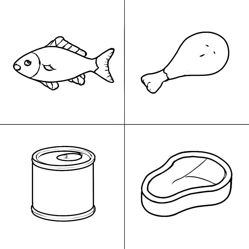 Сетка с изображениями продуктов