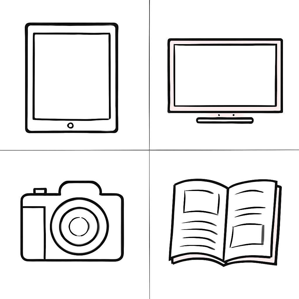 Four devices and media objects