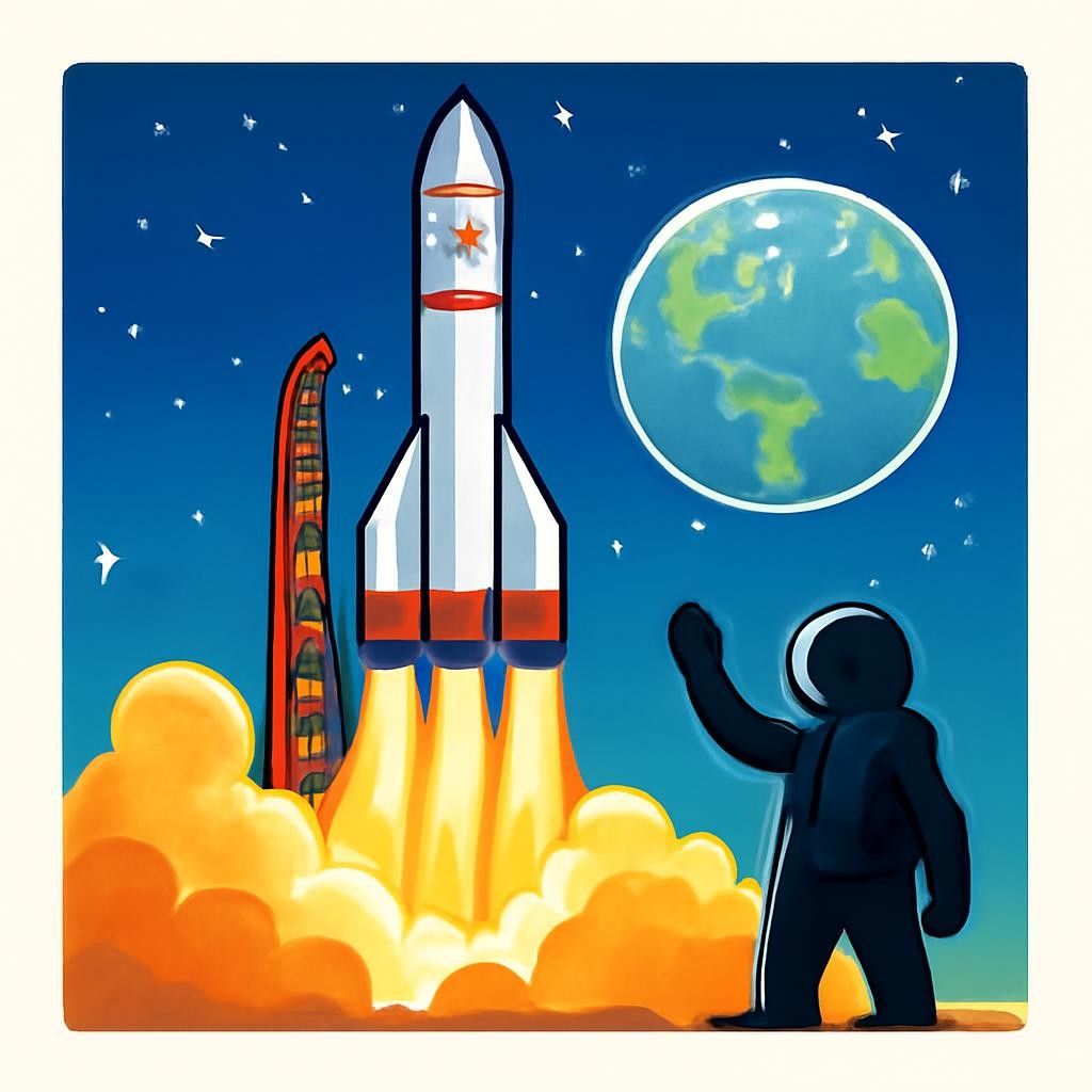 Иллюстрация космического полёта