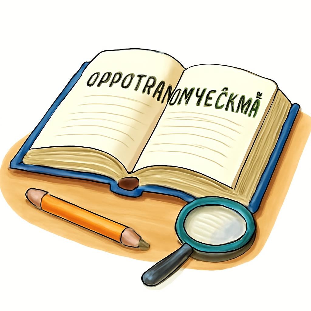 Открытый толковый и орфографический словарь на школьном столе