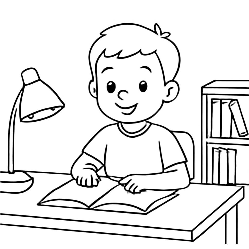 Петя читает книгу