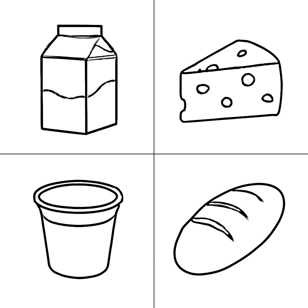 Контурная сетка с четырьмя продуктами