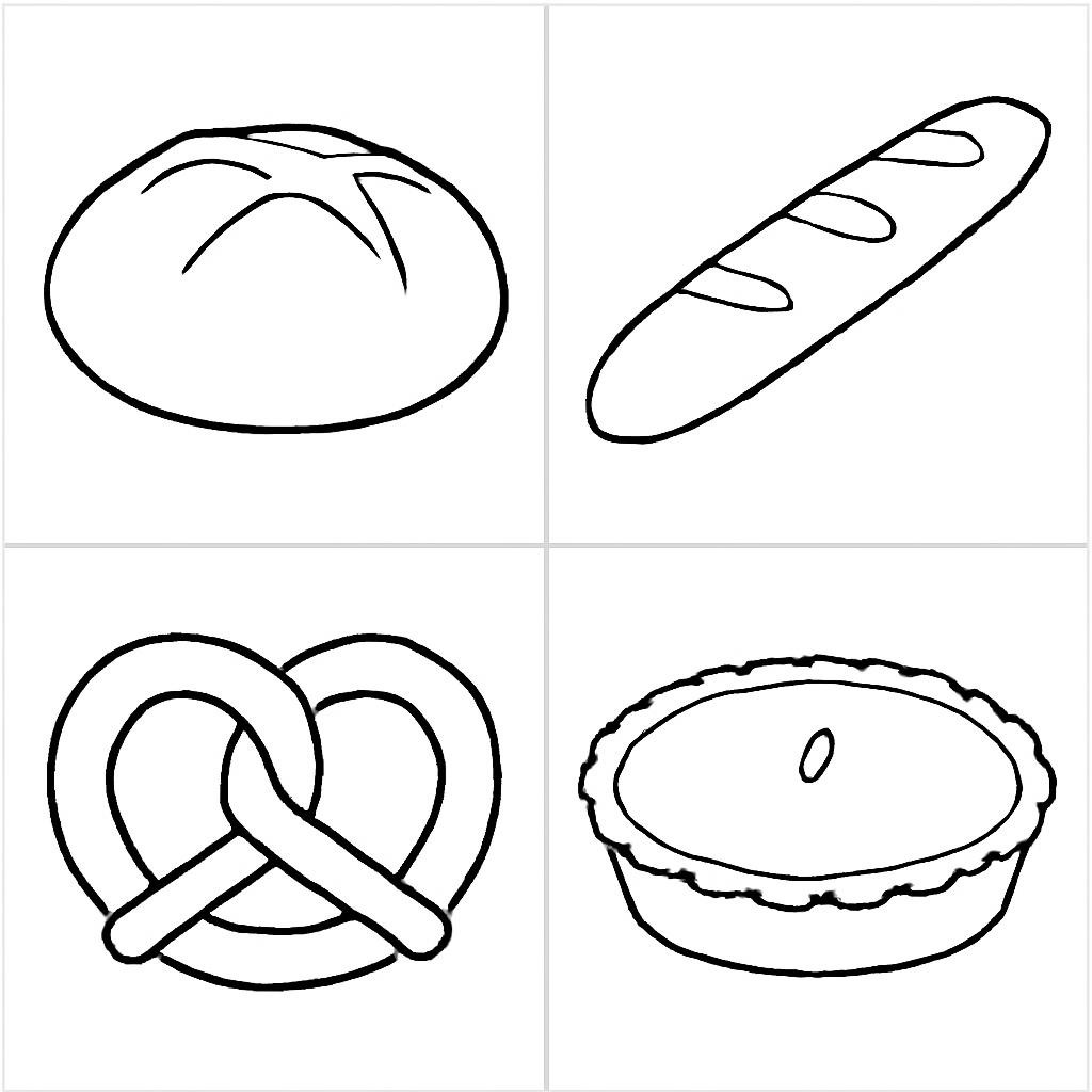 Сетка из четырёх хлебных продуктов
