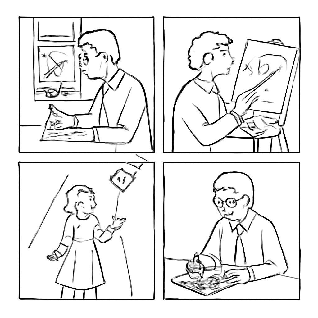 Четыре контурные сцены.