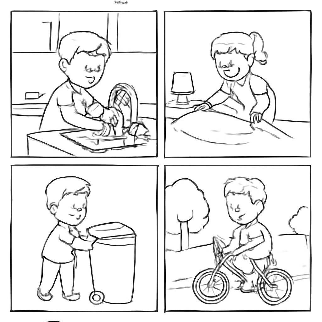 Четыре сцены в сетке