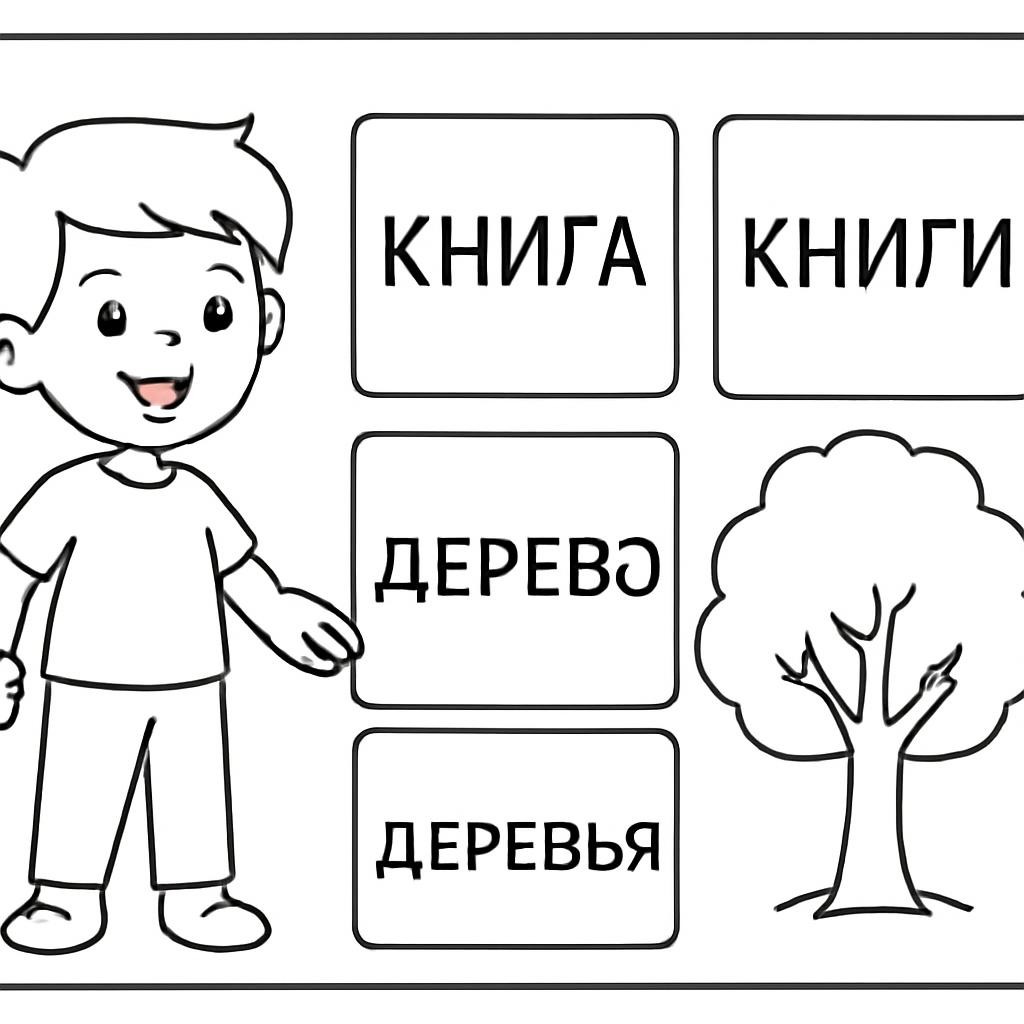 Контурные карточки со словами о предметах