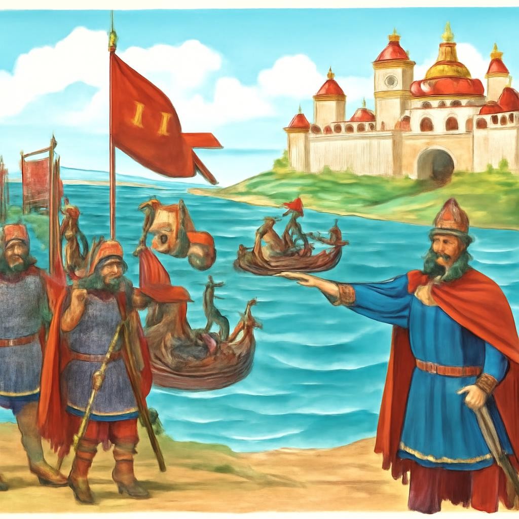 Последовательность событий похода князя Олега