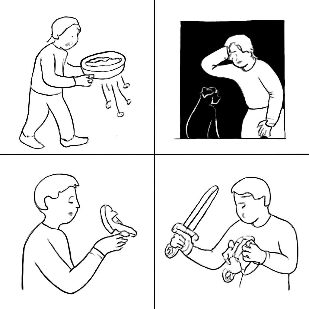 Четыре контурные сцены