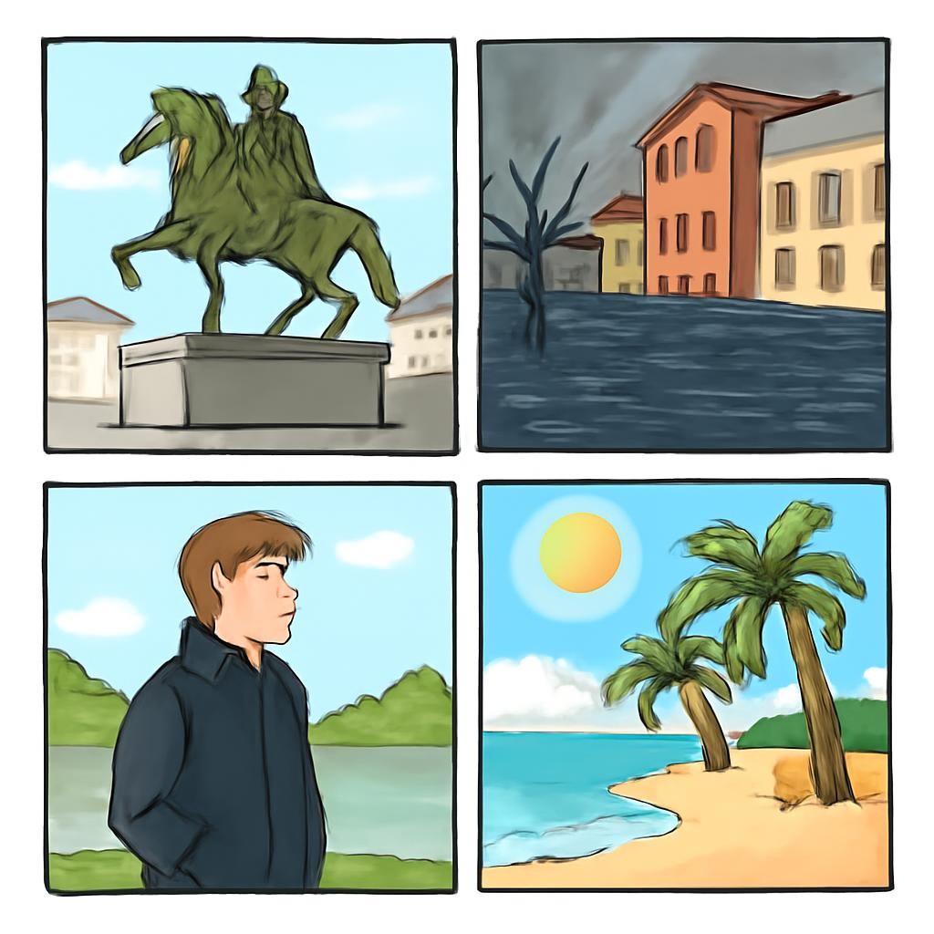Четыре изображения в сетке