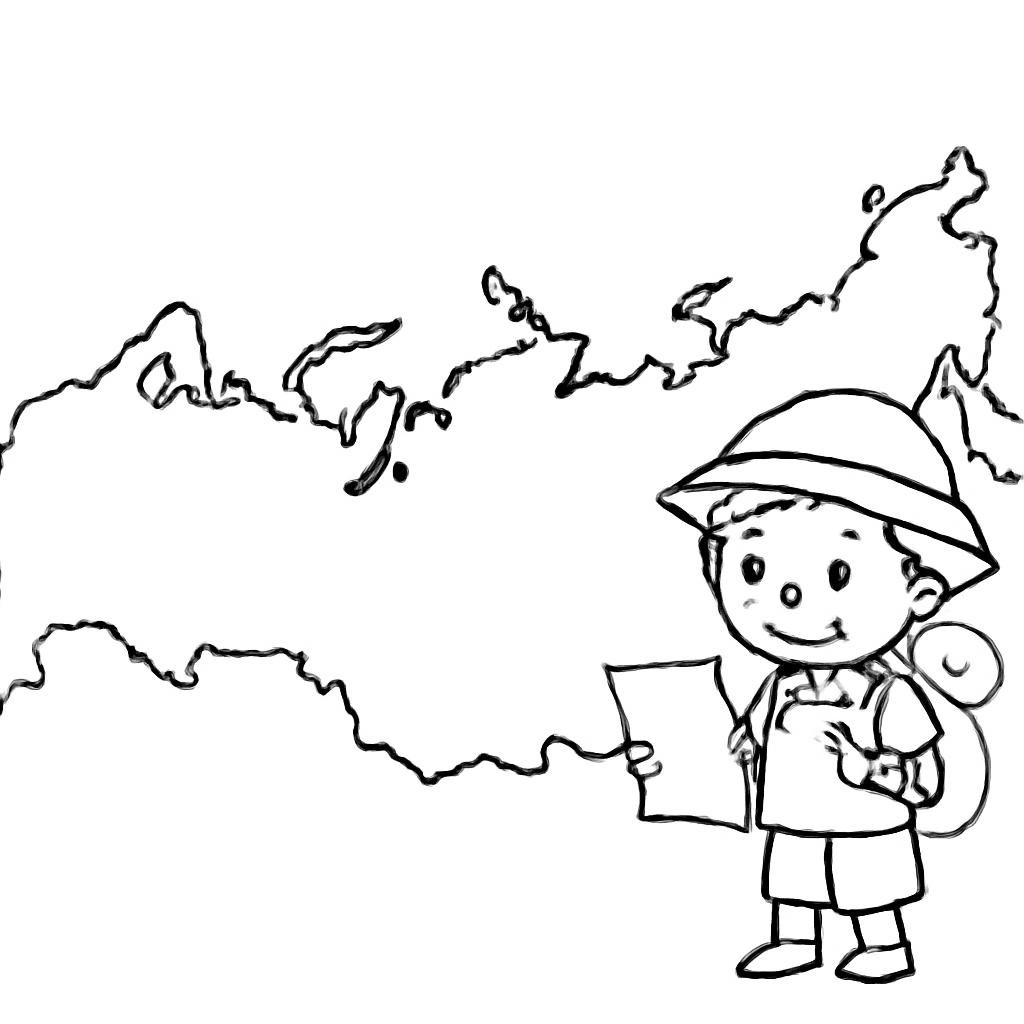 Контурная карта России
