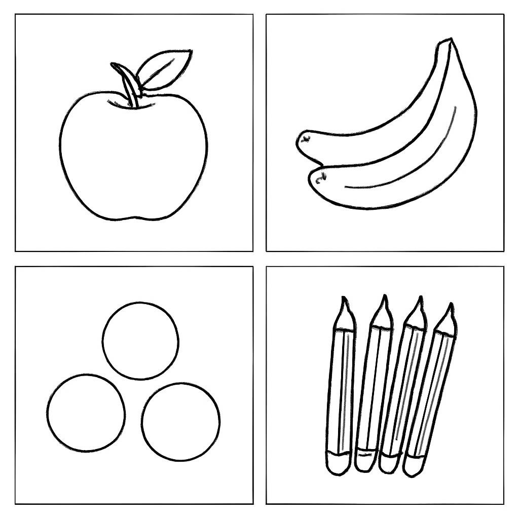 Four objects shown in a two-by-two grid.