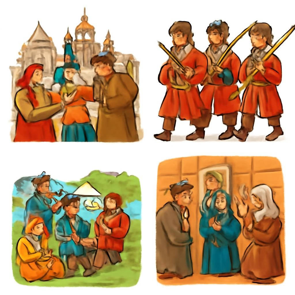 Группы участников выступлений XVII века