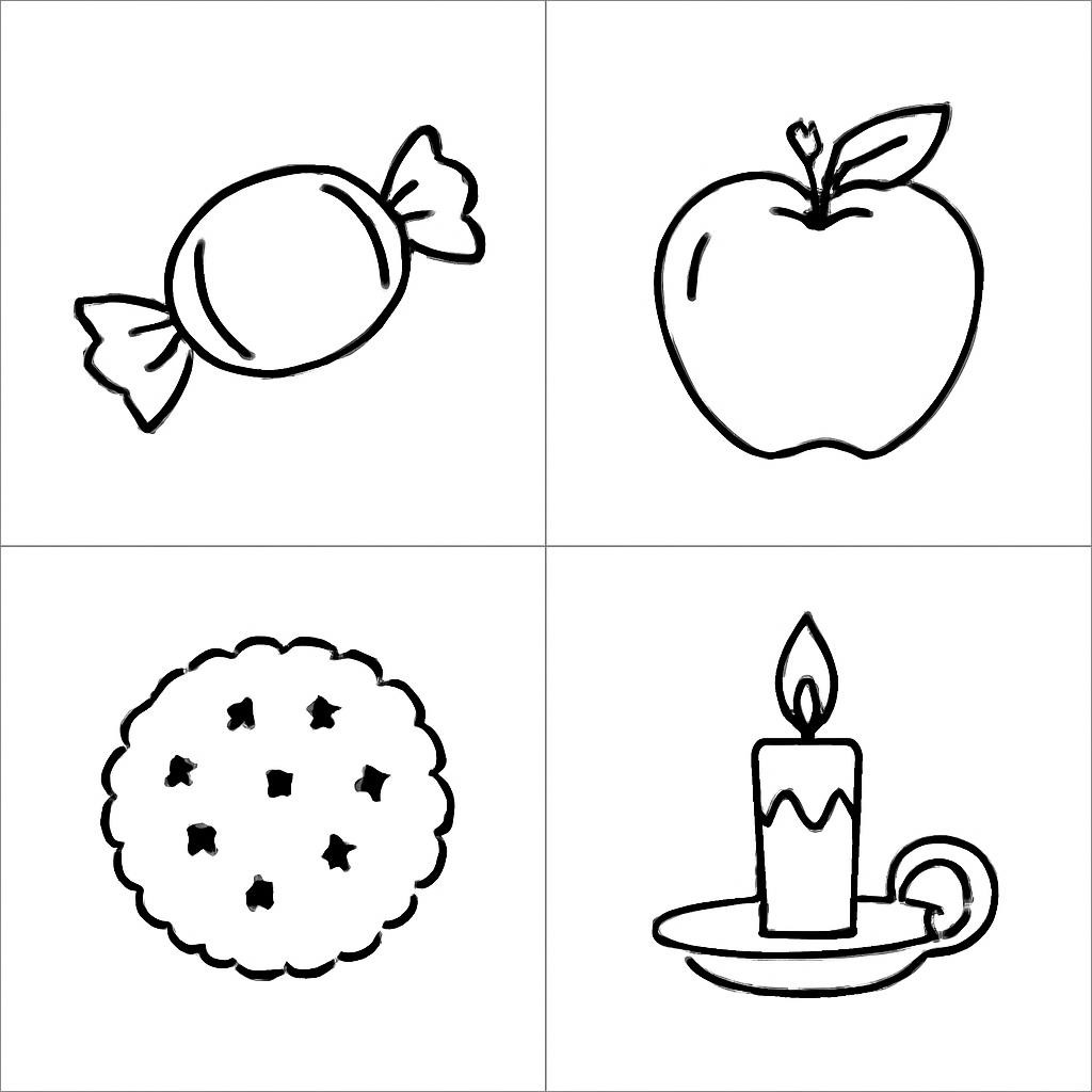 Halloween treats and one non-food object.