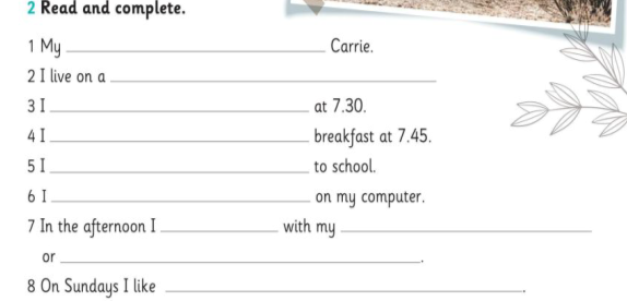 Слайд 16 «Task» — иллюстрация к презентации «Daily Routines: Wake up!» по английскому языку для 2 класса