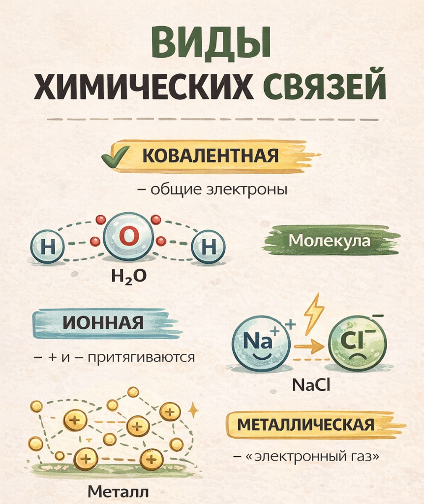 Слайд 10 «Химическая связь» — иллюстрация к презентации «Основные понятия химии» по химии для 9 класса